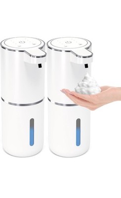 Touchless Automatic Foaming Soap Dispenser, USB-C Charging, 380ml, White