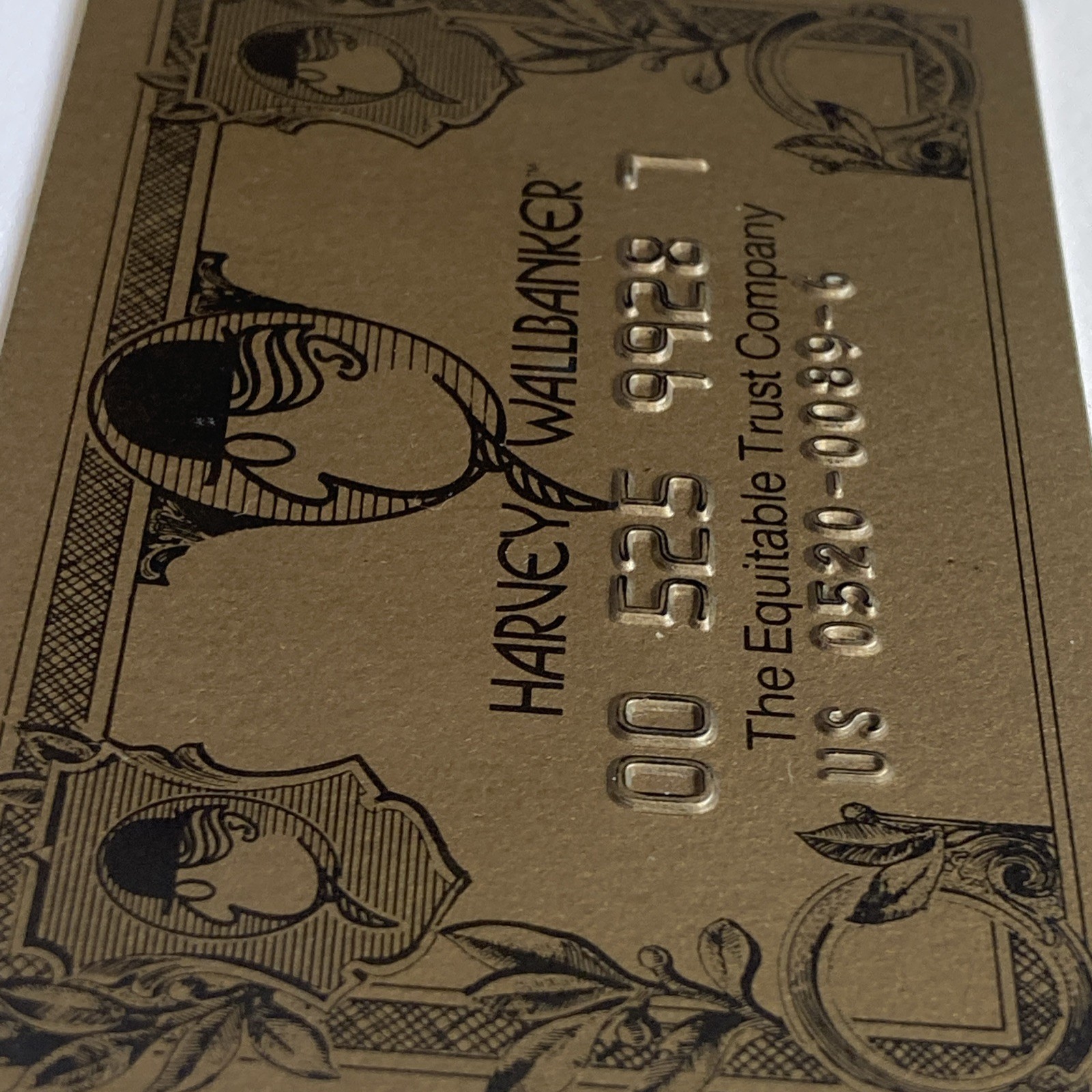 VTG 1977 Equitable Bank 1st Type Of ATM Card - “HARVEY WALLBANKER” RARE EXC COND