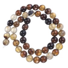 Mixed Brown Agate Beads 8mm Natural Gemstone Beads 1 Strand - 47pcs 