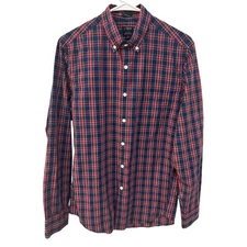 J.Crew Mens Classic Flex Washed Button Down Shirt Plaid Red Blue Small NWT