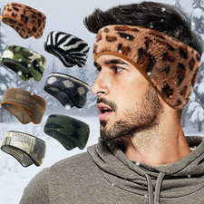 Winter Ear Warmer Cover Sports Headband Fleece Ear Muffs Sweatband for Men Women