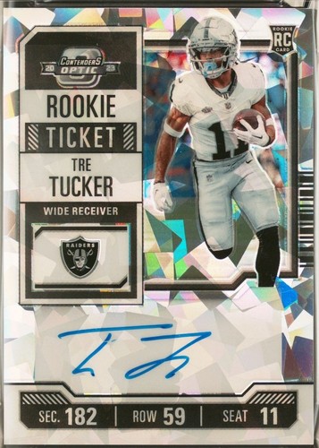 2023 Panini Contenders Optic Tre Tucker RC Cracked Ice Ticket RPS Auto #/22