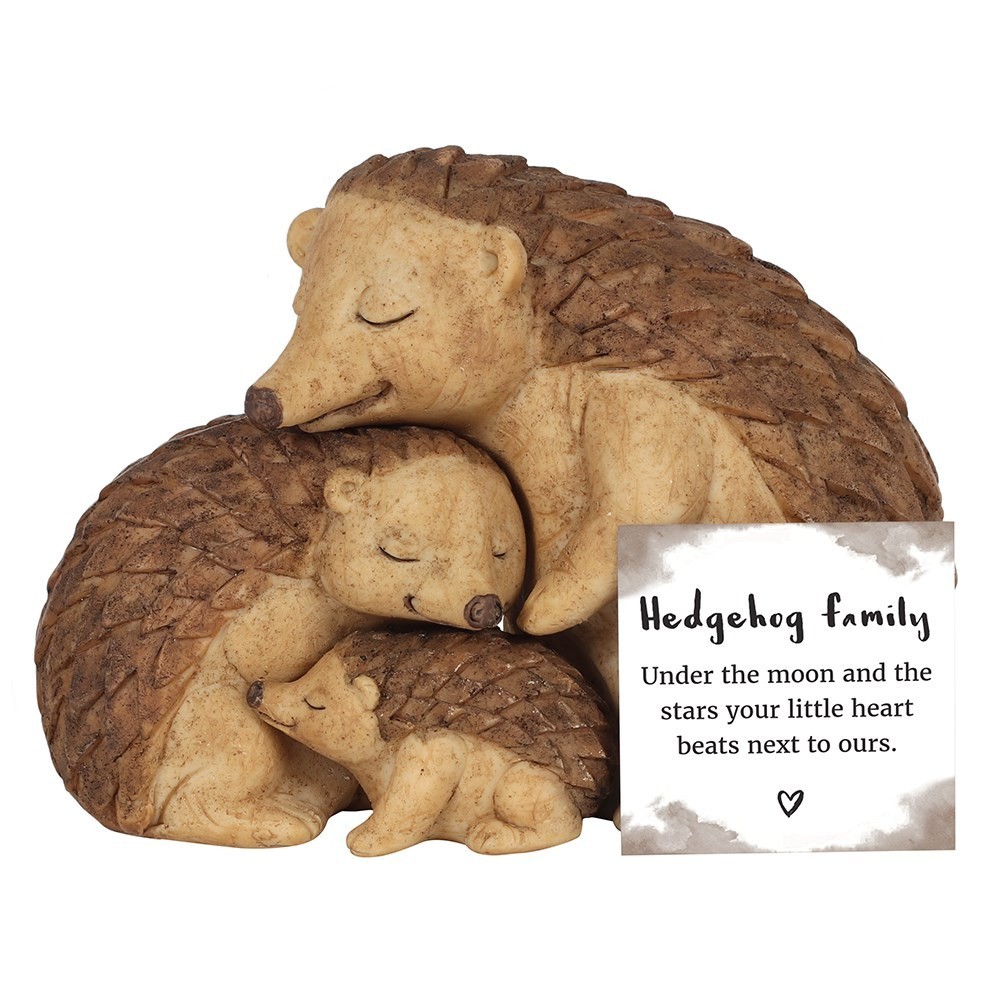 Hedgehog Family Ornament Figure Love Hugs