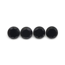 2.31ct 4 Stones - 5mm Brilliant Cut Round Black Spinel from Sri Lanka