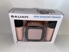 Mini Bluetooth Portable Karaoke Speaker with 2 Wireless Microphones - Pink NEW