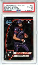 BRENDAN SORSBY RC 2024 1ST BOWMAN U SAPPHIRE BLACK ROOKIE SP 10/10 PSA 10 GEM
