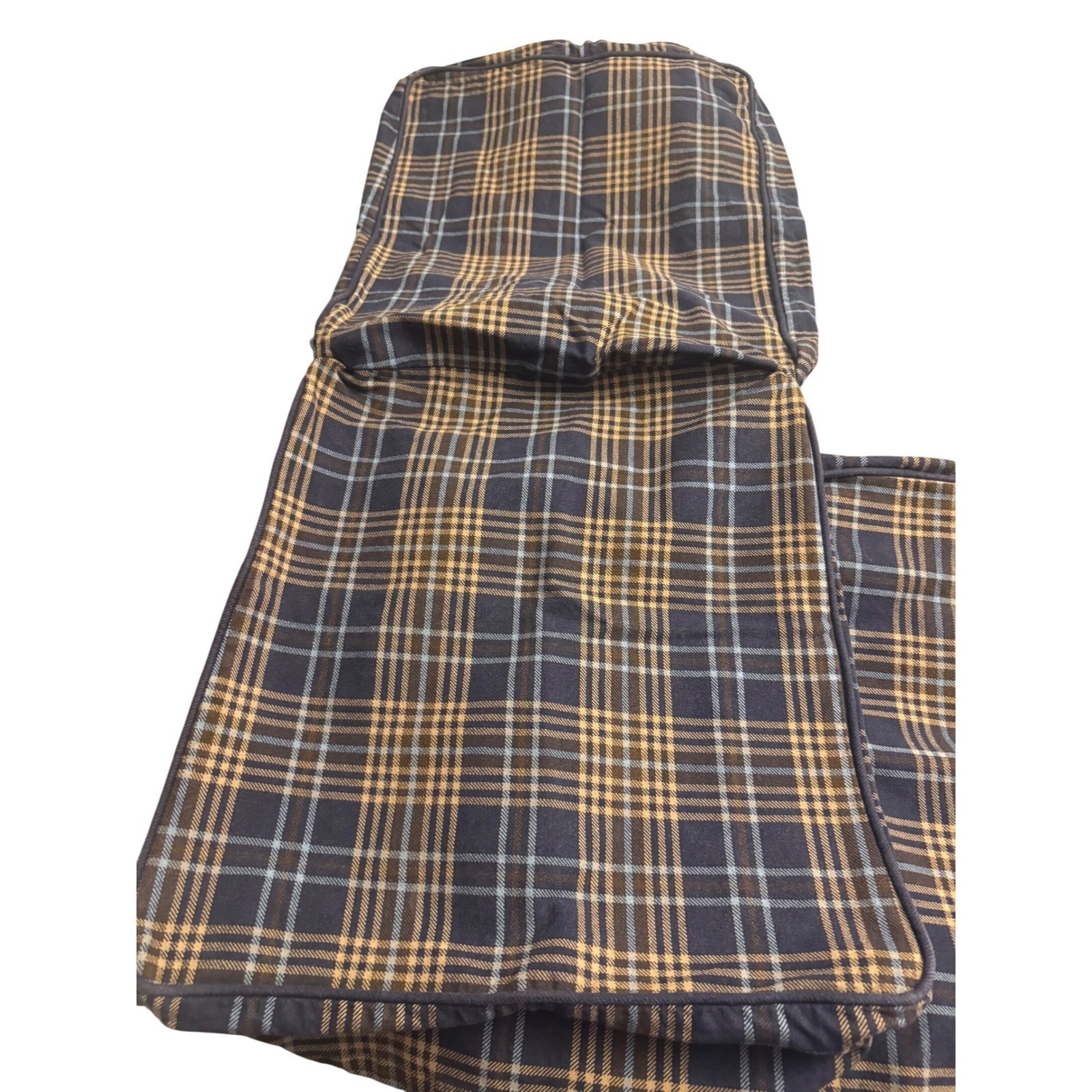21" Rutna Blue Check Plaid Slipcover