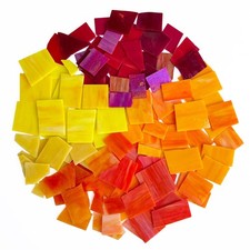 Stained Glass Scraps Sheets, Mosaic Tiles for Crafts, Glass Mosaic Pieces Sup...