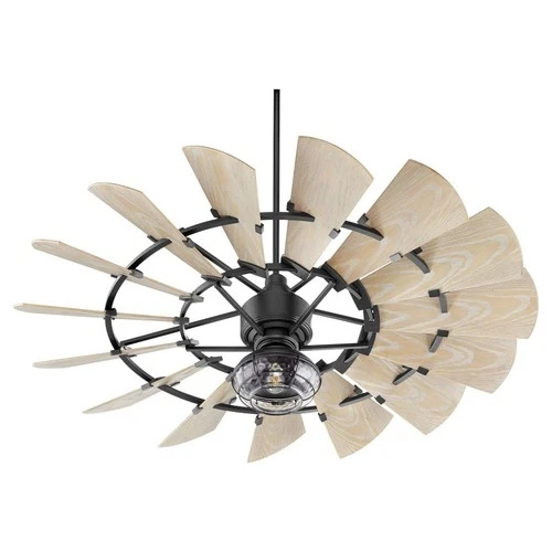 Windmill - 60 Inch Patio Fan-Black Finish Patio Fan Quorum Lighting 196015-69 - Picture 11 of 12