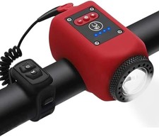 Bike Horn and Light 2-in-1, 110dB Rechargeable Waterproof Bicycle Front Light