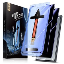 MAGIC JOHN 2 Pack for Samsung Galaxy S24 Ultra Privacy Glass Screen Clear