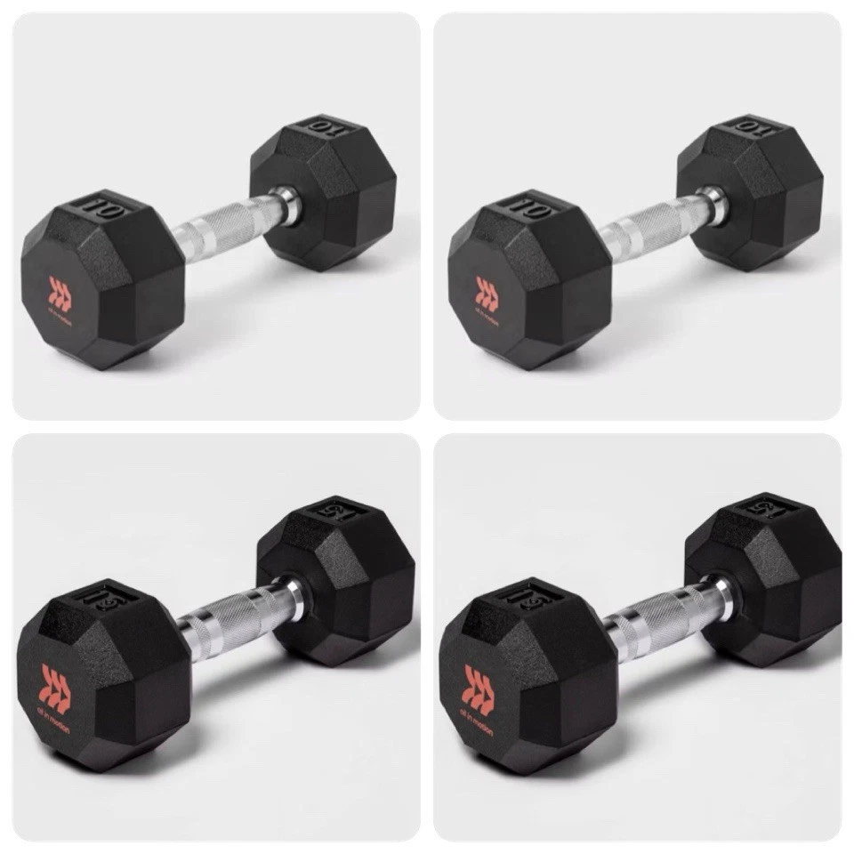 Hex Dumbbell - All in Motion™ -Pair of 10lbs or 15lbs