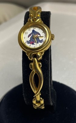 Womens Seiko SII #MC0124 Disney Eeyore Gold Tone Bracelet Watch - New Battery