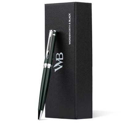 Kugelschreiber Grüner Lack Atemberaubender Luxus Stift ChromFinish, TintenNac...