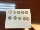 Lot of 10 Morgan Silver Dollars  mixed mintage and condition 90% silver