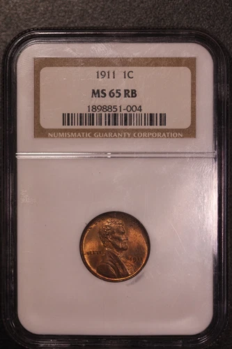 1911 LINCOLN CENT | NGC MS 65 RB | 90% RED | FRESH FROM BOSTON | LOT G-4
