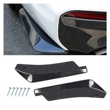 Augeny 2 PCS Rear Bumper Canard Diffuser, Anti-Crash Bumper Lip Carbon Fiber