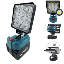 1pc Cordless Led Work Light For 14.4v 18v Battery Outdoor Lamp - New