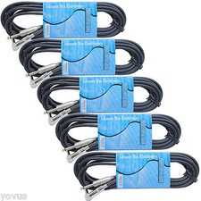 5pack 20ft foot 1/4 Right to Straight Guitar Bass Electric Acoustic cable cord