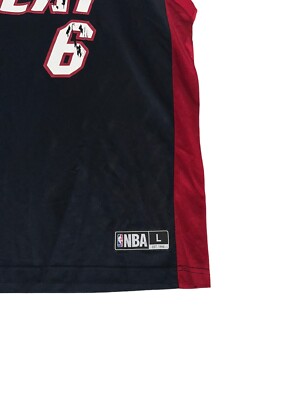 Miami Heat LeBron James #6 NBA Red Black Basketball Jersey
