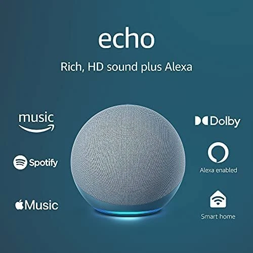 NEW All-new Echo (4th Gen) With premium sound smart home hub Alexa Twilight Blue - Image 2 of 4