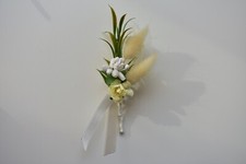 Blumen Anstecker Nadel Br&auml;utigam Hochzeit Yaka Ignesi Cicegi D&uuml;g&uuml;n Damat Creme