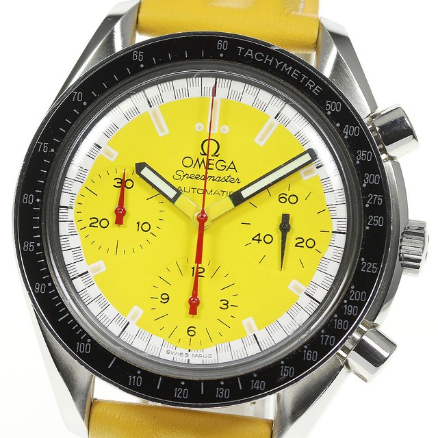 OMEGA Speedmaster Yellow Men's Leather 
