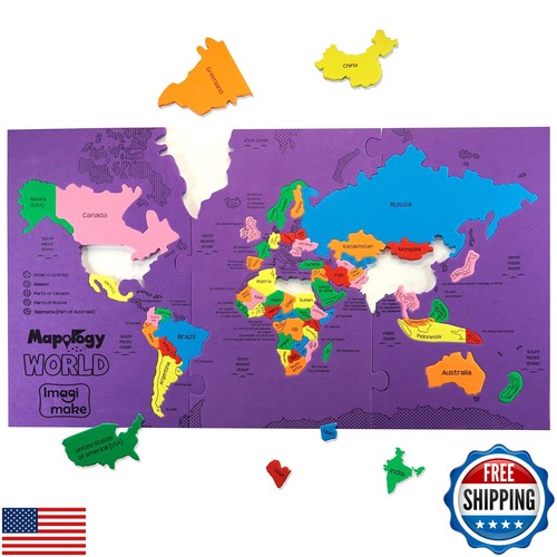 Imagimake Mapology World Map Puzzle | Educational Toys for Kids 5-7 | Puzzles - Picture 2 of 4