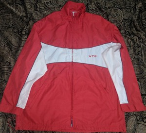 red waterproof coat