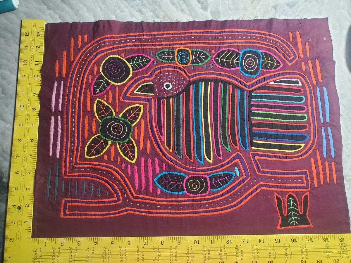 kuna mola panel tribe line unframed vintage Panama 2189 | eBay