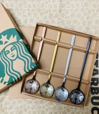 2024 Hot 4pcs Starbucks Coffee Spoons Set Col...