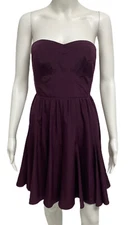 ELLE Women's Sleeveless Belle Du Jour Strapless Purple Dress Size 8