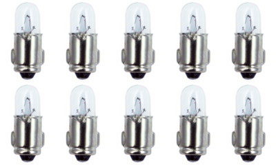 Box of 10 #3371 Lamp Auto Bulb Automotive Lightbulb 14V, 1.4W, BA7s, SHORT