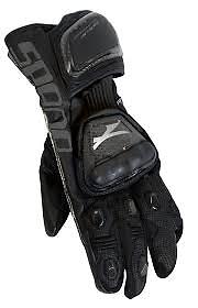 Spada Elite kangaroo Leather motorcycle Gloves Armoured Sport Race Black - Picture 1 of 2