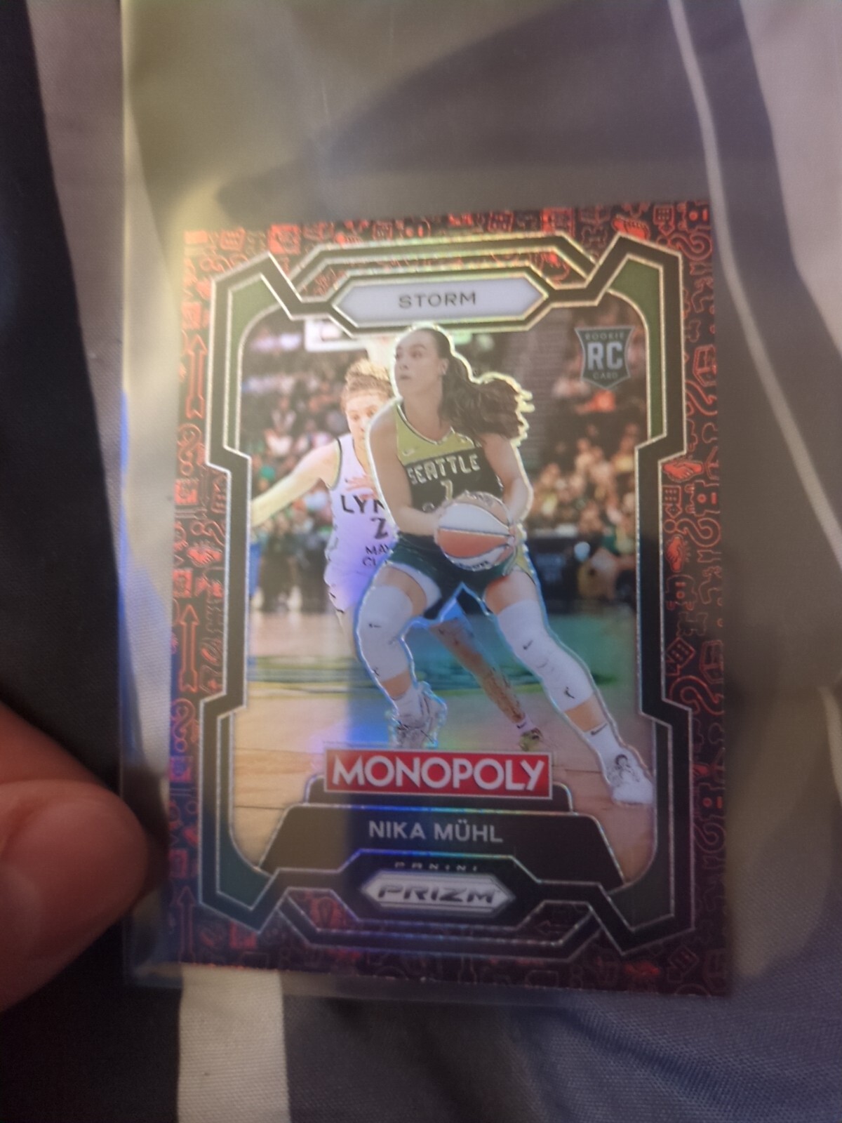 2024 Panini Prizm Monopoly Nika Muhl #4 Red Classic Icons Seattle Storm RC