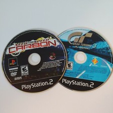 2 X Gran Turismo 3 A-spec & Need for Speed Carbon Playstation 2 PS2 DISCs ONLY