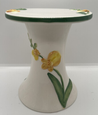 White Barn Candle Company Yellow Orchids Pedestal Candle Holder Bath & Body Read