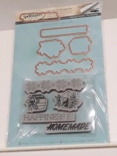 Spellbinders Designer Series Happiness SDS076 5 stamps and 5 dies set NIP