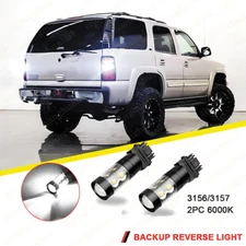 2X 3157 LED Backup Reverse Light Bulbs 6000K for Chevy Suburban Tahoe 2000-2006
