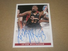 LE'COE WILLINGHAM AUTOGRAPHED 2007 RITTENHOUSE WNBA CARD CERTIFIED PACK PULLED