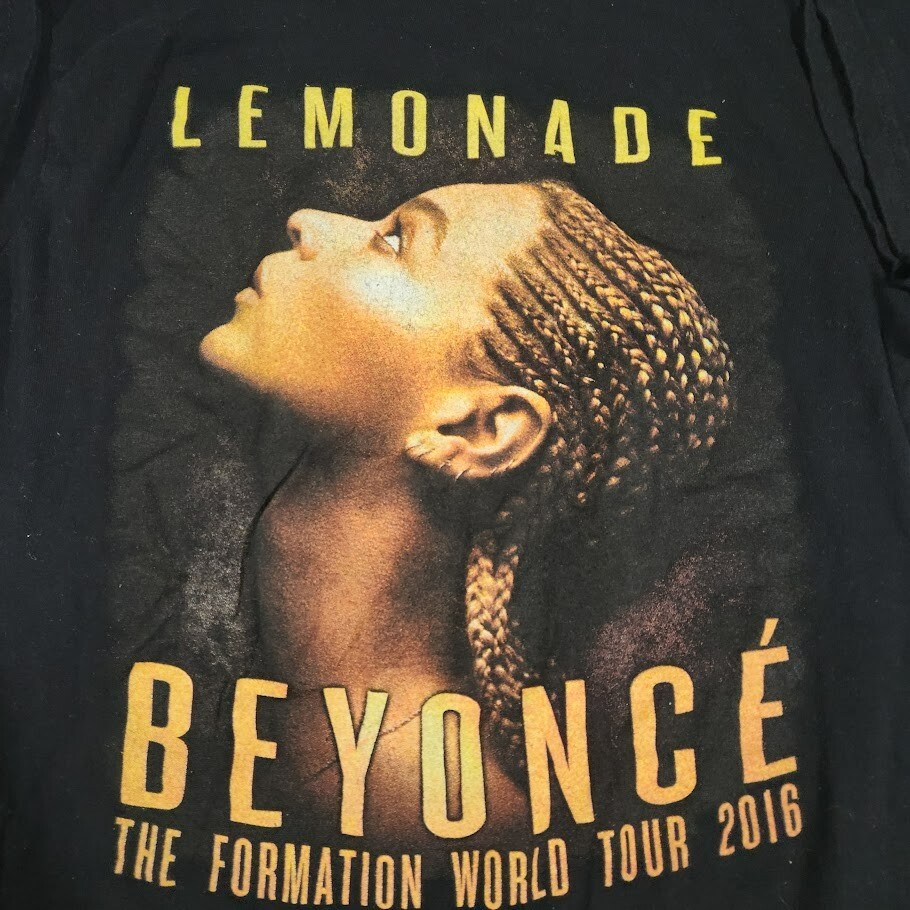 Beyonce 2016 FORMATION WORLD TOUR BLACK graphic T Shirt S