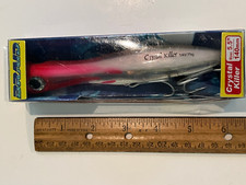 New-Braid Crystal Killer Pro Series Saltwater Popper 5.5 "red & white