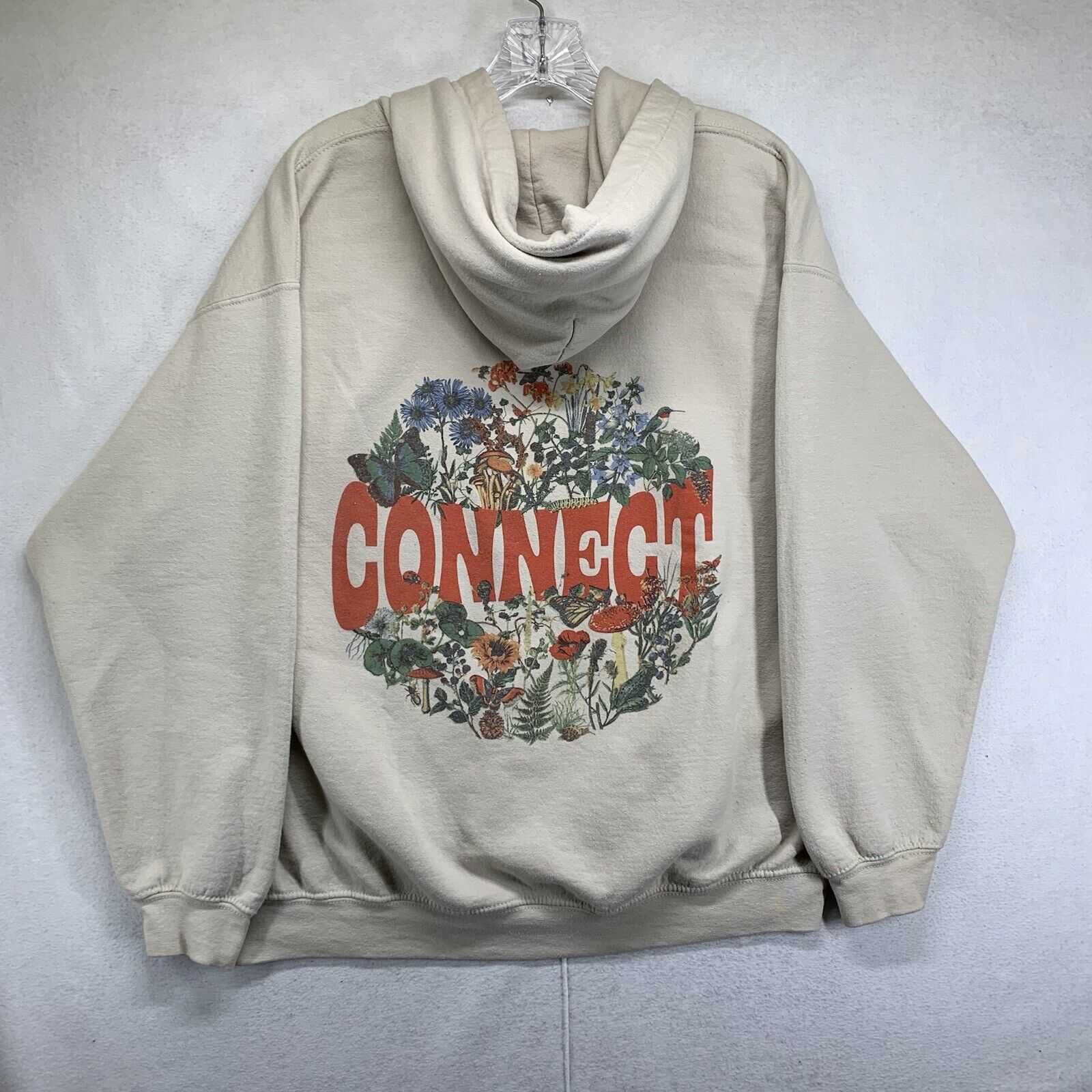 Lonely Ghost Floral Connect Hoodie - Mens Size Large - Streetwear Pullover