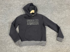 Under Armour Hoodie Mens Small Threadborne Coldgear Black Long Sleeve N107