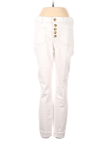 Letterpress Women White Jeans 27W | eBay