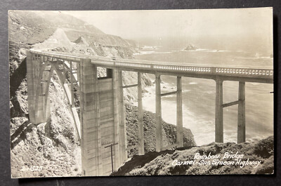 Rainbow Bridge Carmel-San Simeon Highway California RPPC Zan