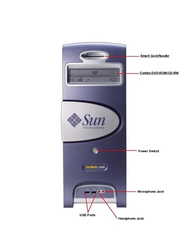 CPU SunBlade 1500 argent 1,5 GHz 1 Go RAM 120 Go disque graphique XVR-600 DVD - Photo 1/2