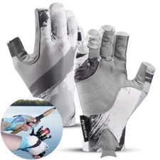 Fishing Half Finger Gloves Non-slip Kayaking Paddling Canoeing Rowing Fingerless