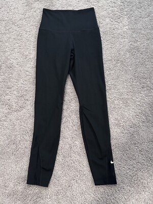 NWT Nike Women TIGHT FIT HIGH RISE Yoga 7/8 Leggings-Black Size XS (DV9020-010)
