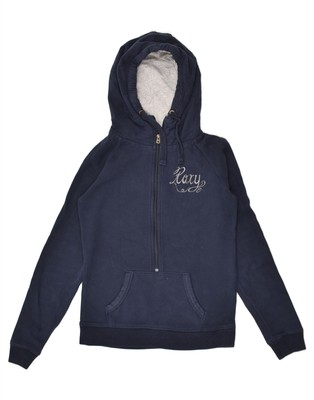Roxy grafischer Damen-Hoodie-Pullover UK 12 Medium marineblau AP01